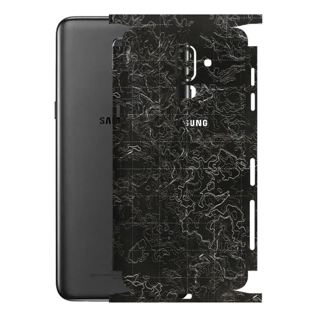 Samsung M/F/Note/Flip and C Phone Skins (All Models) - Black map Texture - 3D Embossed Finish (L-201) Samsung Galaxy J8 2018