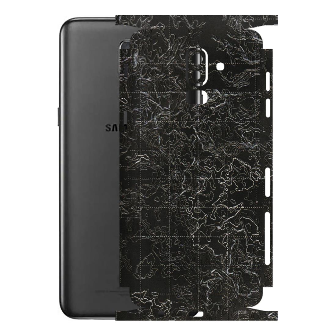 Samsung M/F/Note/Flip and C Phone Skins (All Models) - Black map Texture - 3D Embossed Finish (L-201) Samsung Galaxy J8 2018