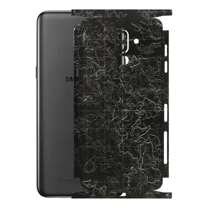 Samsung M/F/Note/Flip and C Phone Skins (All Models) - Black map Texture - 3D Embossed Finish (L-201) Samsung Galaxy J8 2018