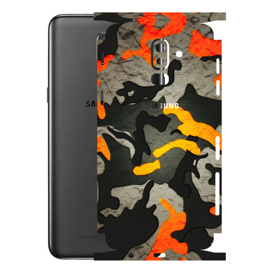 Samsung M/F/Note/Flip and C Phone Skins (All Models) - Orange Camouflage - 3D Embossed Finish (L-204) Samsung Galaxy J8 2018