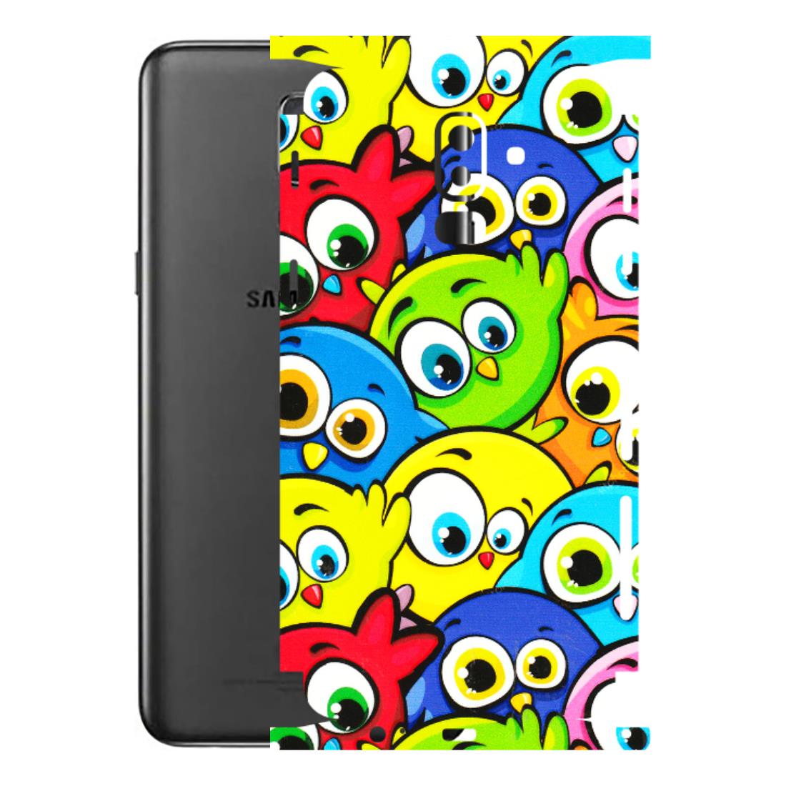 Samsung M/F/Note/Flip and C Phone Skins (All Models) - Cute Fluffy Birds - 3D Embossed Finish (L-213) Samsung Galaxy J8 2018