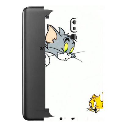 Samsung M/F/Note/Flip and C Phone Skins (All Models) - Cute Tom And Jerry - 3D Embossed Finish (L-220) Samsung Galaxy J8 2018