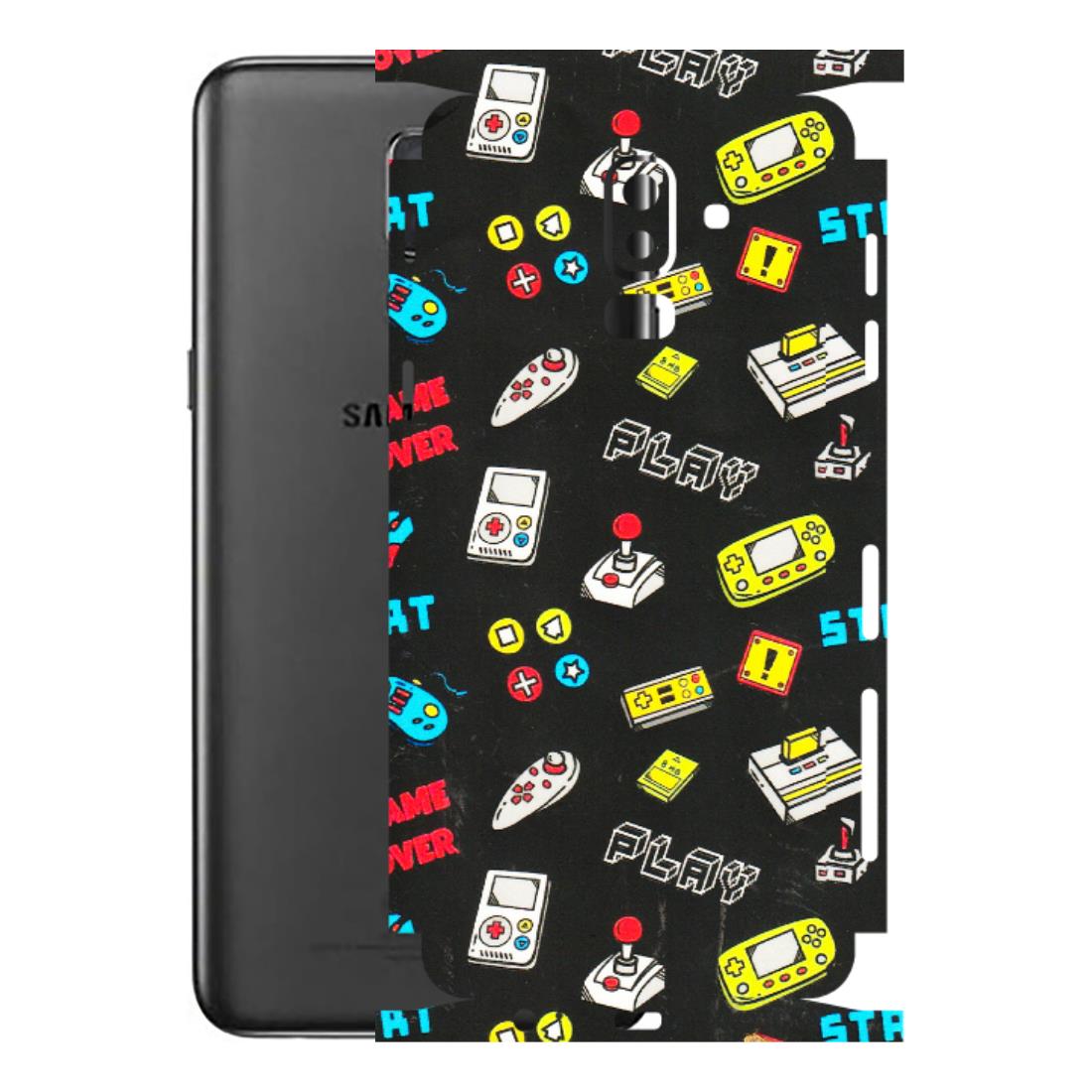Samsung M/F/Note/Flip and C Phone Skins (All Models) - Gaming Doodles - 3D Embossed Finish (L-224) Samsung Galaxy J8 2018