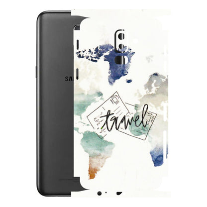 Samsung M/F/Note/Flip and C Phone Skins (All Models) - Travel The World - 3D Embossed Finish (L-232) Samsung Galaxy J8 2018