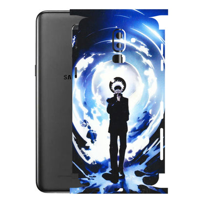 Samsung M/F/Note/Flip and C Phone Skins (All Models) - Satoru Gojo Dark Blue - 3D Embossed Finish (L-235) Samsung Galaxy J8 2018