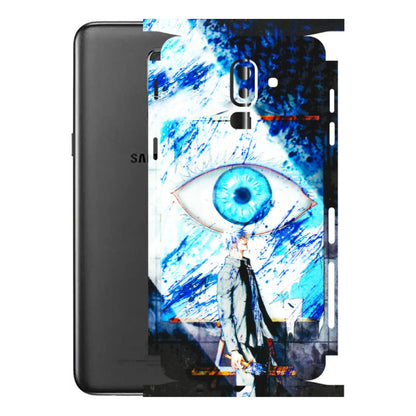 Samsung M/F/Note/Flip and C Phone Skins (All Models) - Gojo Satoru evil eye - 3D Embossed Finish (L-239) Samsung Galaxy J8 2018