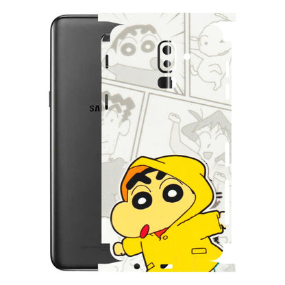 Samsung M/F/Note/Flip and C Phone Skins (All Models) - Yellow Shinchan Comic - 3D Embossed Finish (L-246) Samsung Galaxy J8 2018