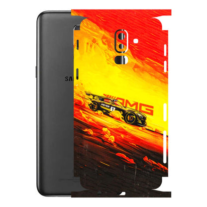 Samsung M/F/Note/Flip and C Phone Skins (All Models) - AMG Car Speed Cover - 3D Embossed Finish (L-256) Samsung Galaxy J8 2018