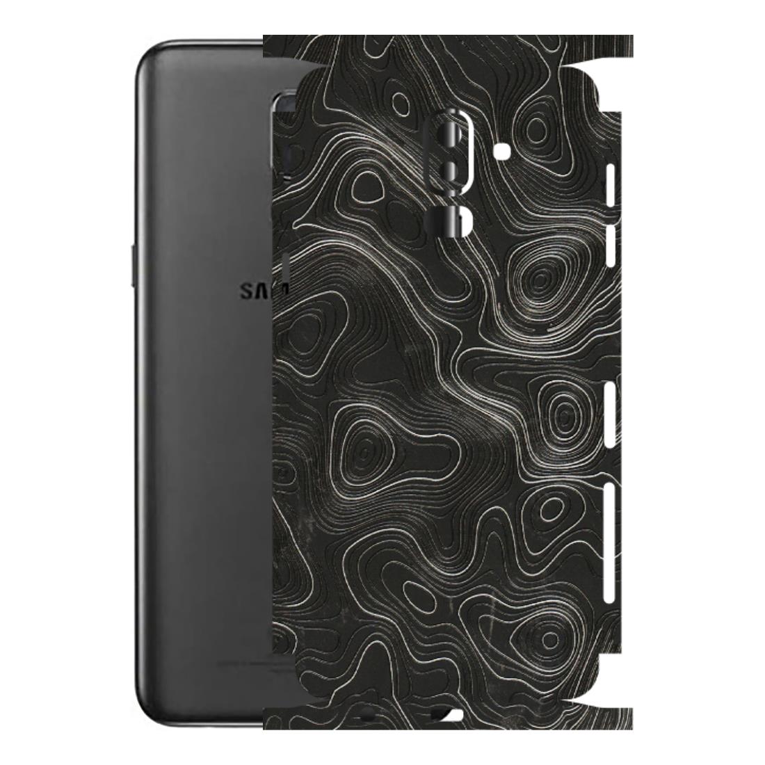 Samsung M/F/Note/Flip and C Phone Skins (All Models) - Abstract White Line Map - 3D Embossed Finish (L-269) Samsung Galaxy J8 2018
