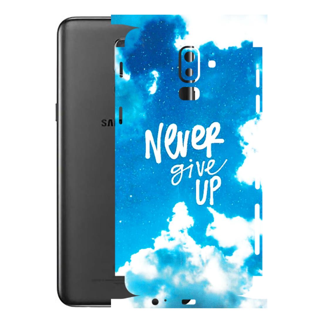 Samsung M/F/Note/Flip and C Phone Skins (All Models) - Never Give Up - 3D Embossed Finish (L-279) Samsung Galaxy J8 2018