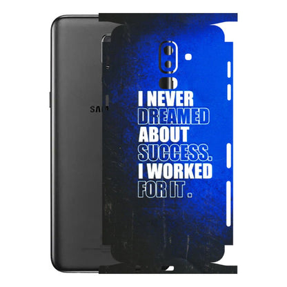Samsung M/F/Note/Flip and C Phone Skins (All Models) - I Never Dreamed About Success - 3D Embossed Finish (L-283) Samsung Galaxy J8 2018