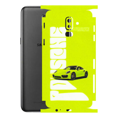 Samsung M/F/Note/Flip and C Phone Skins (All Models) - Lime Green Porche - 3D Embossed Finish (L-30) Samsung Galaxy J8 2018