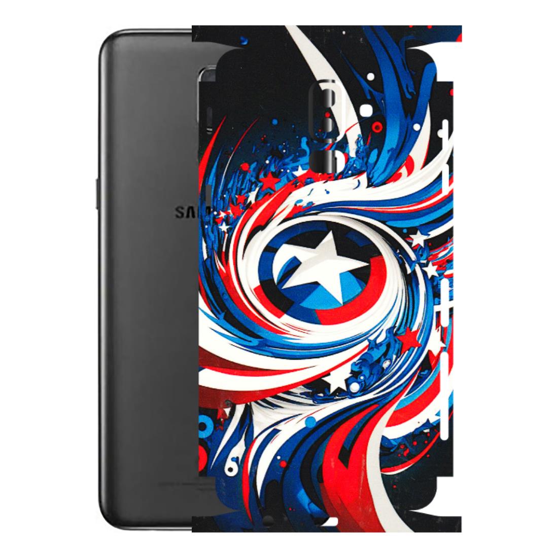 Samsung M/F/Note/Flip and C Phone Skins (All Models) - Captain America Logo - 3D Embossed Finish (L-307) Samsung Galaxy J8 2018