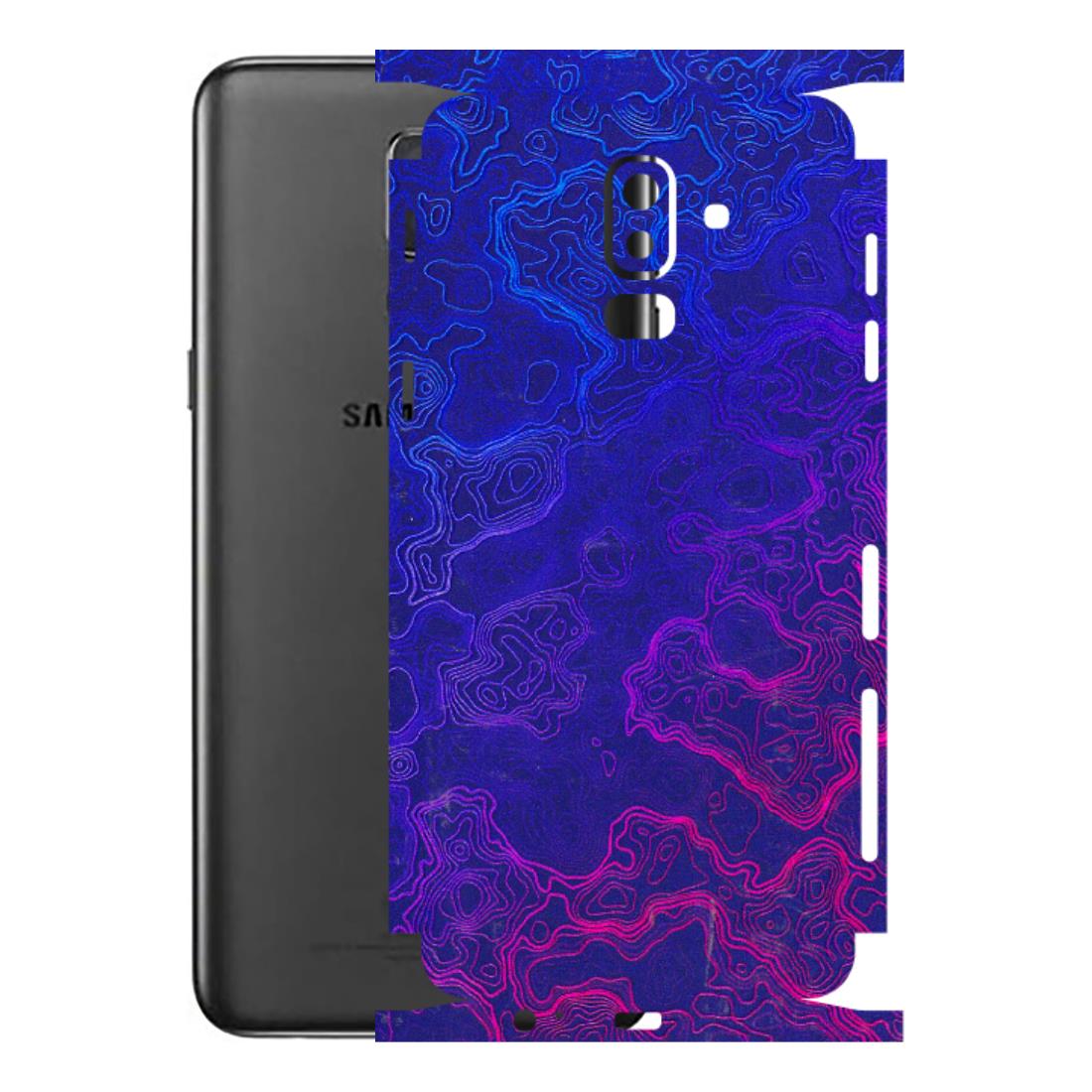 Samsung M/F/Note/Flip and C Phone Skins (All Models) - Purple Ripples Swirl - 3D Embossed Finish (L-314) Samsung Galaxy J8 2018