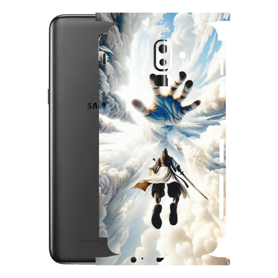 Samsung M/F/Note/Flip and C Phone Skins (All Models) - Big Hand With Monkey King - 3D Embossed Finish (L-323) Samsung Galaxy J8 2018