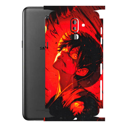 Samsung M/F/Note/Flip and C Phone Skins (All Models) - D.Luffy Power Up One Piece Anime - 3D Embossed Finish (L-326) Samsung Galaxy J8 2018