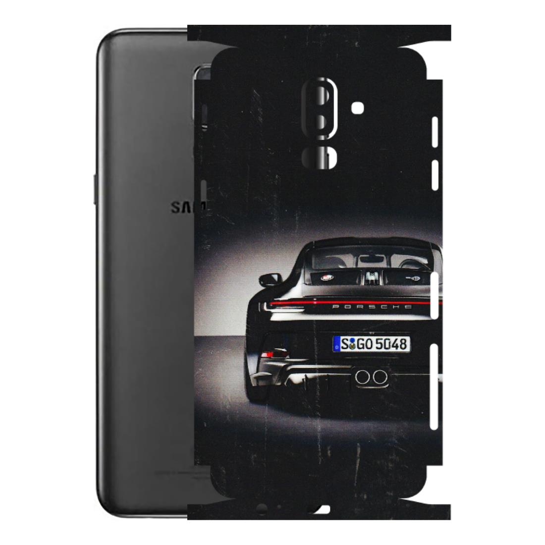 Samsung M/F/Note/Flip and C Phone Skins (All Models) - New Black Porsche GT3 - 3D Embossed Finish (L-327) Samsung Galaxy J8 2018