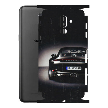 Samsung M/F/Note/Flip and C Phone Skins (All Models) - New Black Porsche GT3 - 3D Embossed Finish (L-327) Samsung Galaxy J8 2018