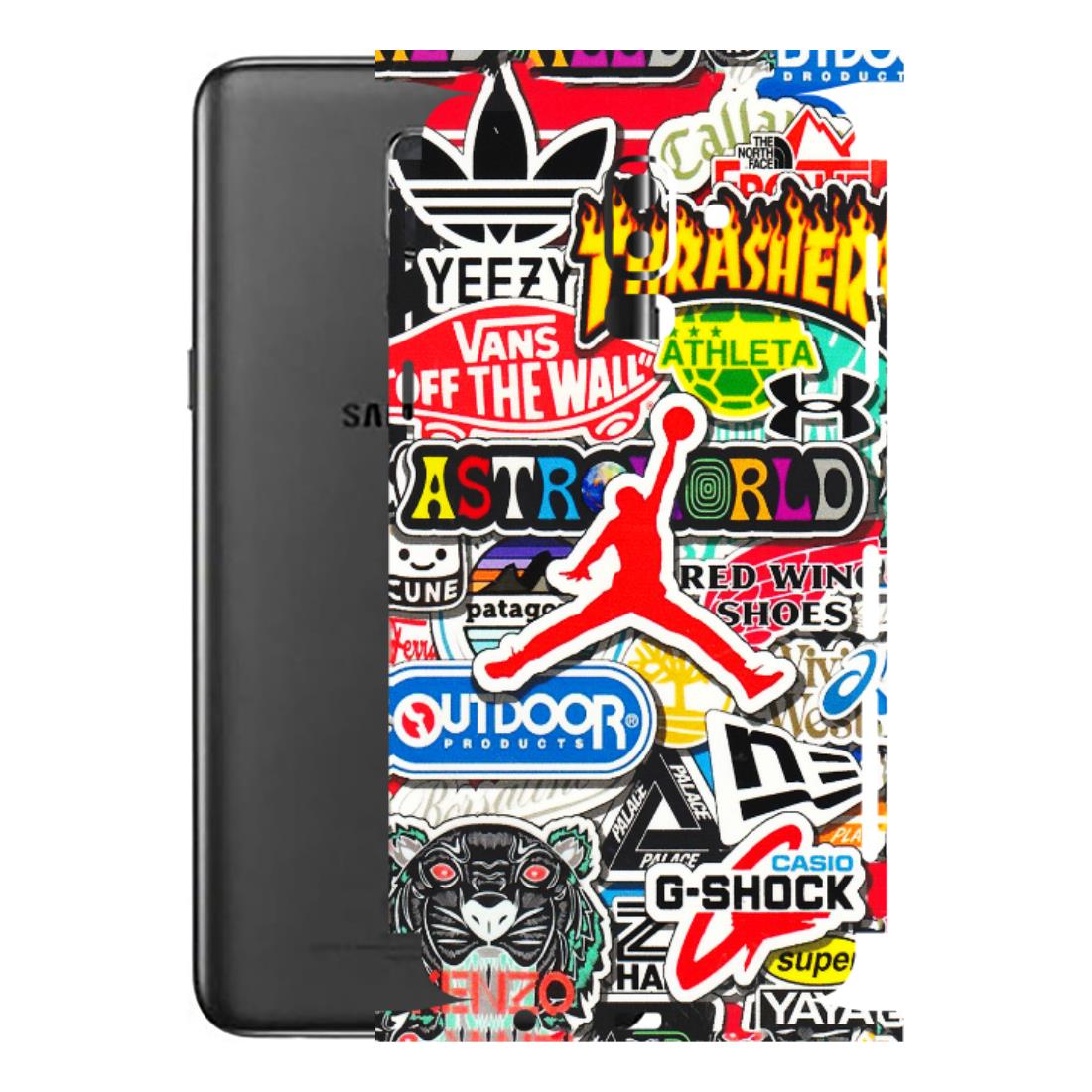 Samsung M/F/Note/Flip and C Phone Skins (All Models) - Multi Brands Sticker Graffiti - 3D Embossed Finish (L-37) Samsung Galaxy J8 2018