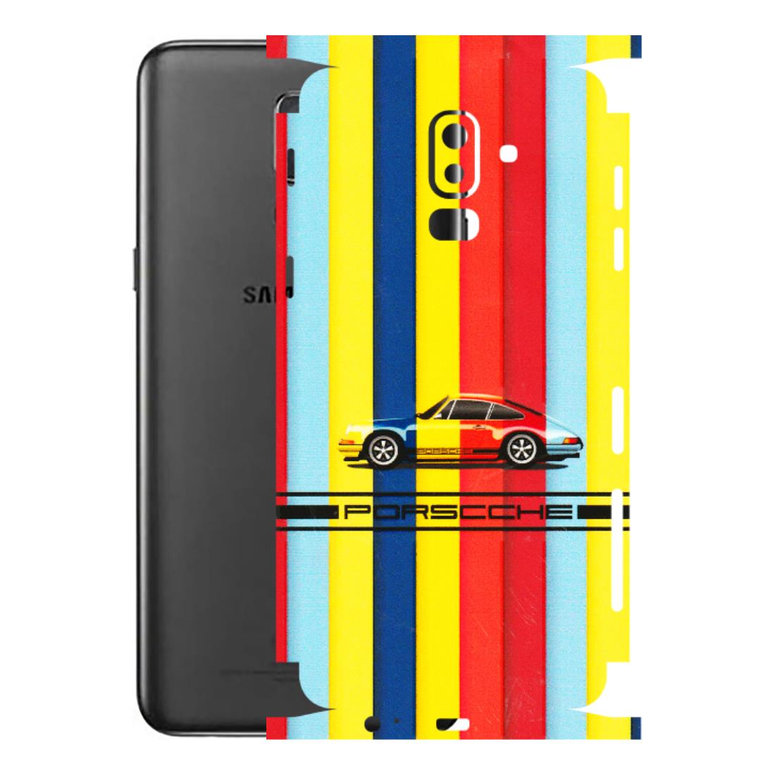 Samsung M/F/Note/Flip and C Phone Skins (All Models) - Multicolour Porche - 3D Embossed Finish (L-39) Samsung Galaxy J8 2018