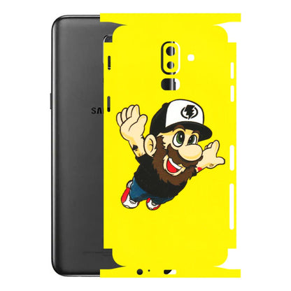 Samsung M/F/Note/Flip and C Phone Skins (All Models) - Flying Beardo - 3D Embossed Finish (L-60) Samsung Galaxy J8 2018