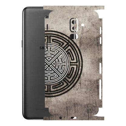 Samsung M/F/Note/Flip and C Phone Skins (All Models) - Mysterious Circular Design - 3D Embossed Finish (L-63) Samsung Galaxy J8 2018