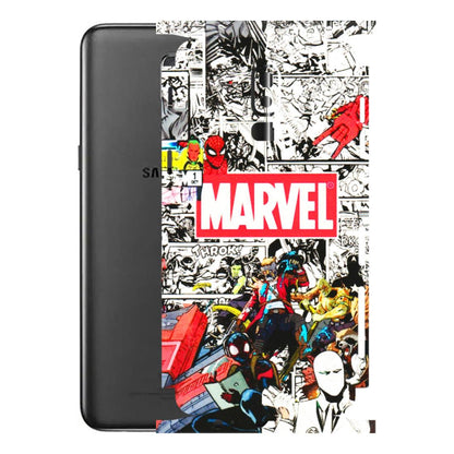 Samsung M/F/Note/Flip and C Phone Skins (All Models) - Marvel Colorful Comic - 3D Embossed Finish (L-64) Samsung Galaxy J8 2018