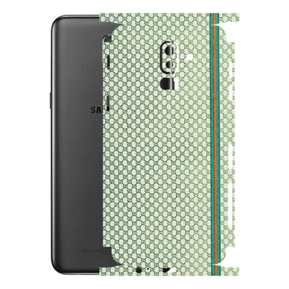 Samsung M/F/Note/Flip and C Phone Skins (All Models) - Gucci Fabric Pattern - 3D Embossed Finish (L-73) Samsung Galaxy J8 2018