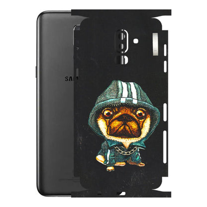 Samsung M/F/Note/Flip and C Phone Skins (All Models) - Puppy N Hoodie - 3D Embossed Finish (L-90) Samsung Galaxy J8 2018