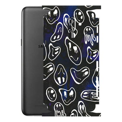 Samsung M/F/Note/Flip and C Phone Skins (All Models) - Distorted Smileys - 3D Embossed Finish (L-92) Samsung Galaxy J8 2018