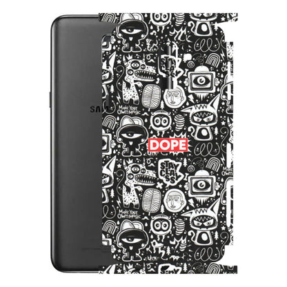 Samsung M/F/Note/Flip and C Phone Skins (All Models) - Dope Stay Classy Black Doodles - Matte Finish (M-126) Samsung Galaxy J8 2018