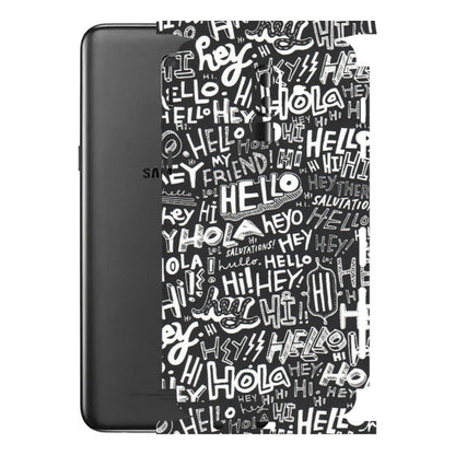 Samsung M/F/Note/Flip and C Phone Skins (All Models) - Hi Hello Doodles - Matte Finish (M-25) Samsung Galaxy J8 2018