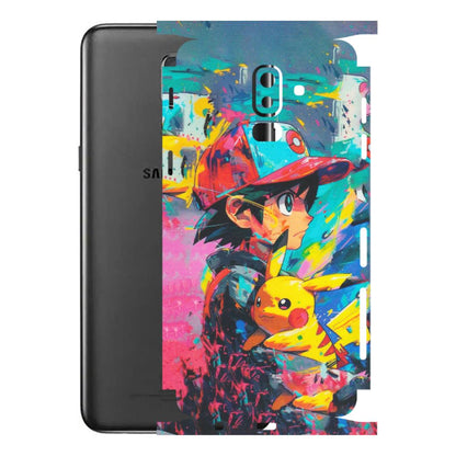 Samsung M/F/Note/Flip and C Phone Skins (All Models) - Ash & Pikachu - Matte Finish (M-26) Samsung Galaxy J8 2018