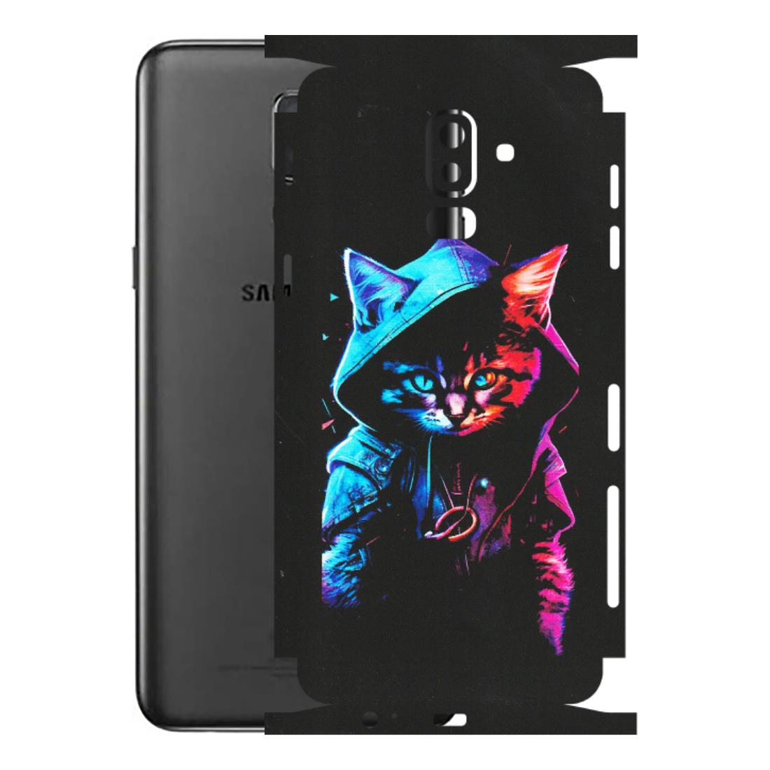 Samsung M/F/Note/Flip and C Phone Skins (All Models) - Cyberpunk Cat - Matte Finish (M-45) Samsung Galaxy J8 2018
