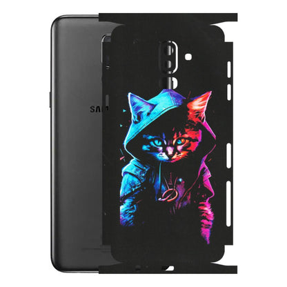Samsung M/F/Note/Flip and C Phone Skins (All Models) - Cyberpunk Cat - Matte Finish (M-45) Samsung Galaxy J8 2018