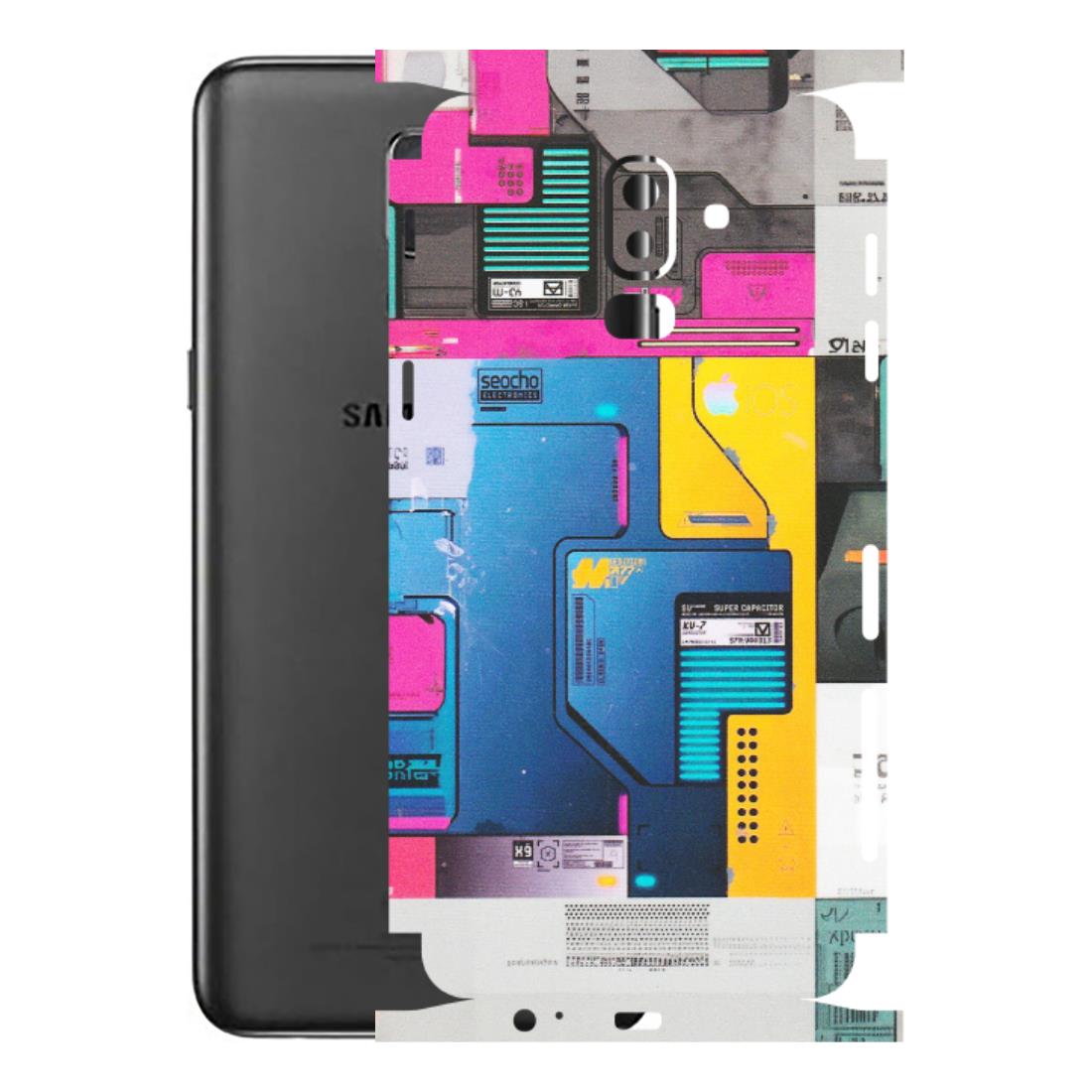 Samsung M/F/Note/Flip and C Phone Skins (All Models) - Colourfull Motherboard Internals - Matte Finish (M-55) Samsung Galaxy J8 2018