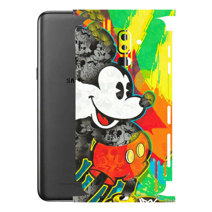 Samsung M/F/Note/Flip and C Phone Skins (All Models) - Multiple Mickey With Colourful Texture - Matte Finish (M-84) Samsung Galaxy J8 2018
