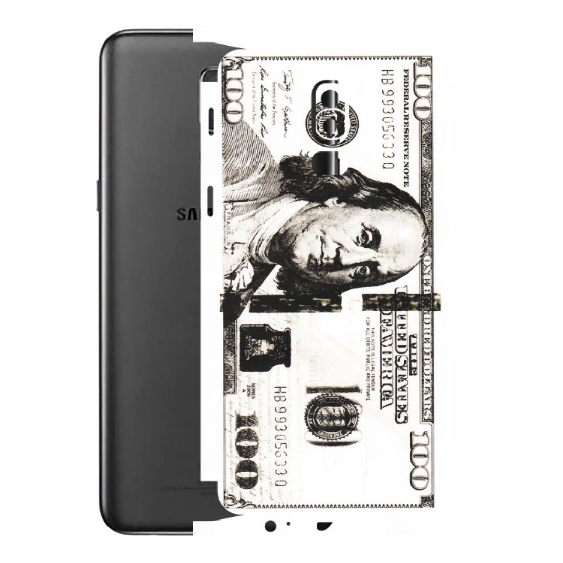 Samsung M/F/Note/Flip and C Phone Skins (All Models) - 100 Dollar Currency - Transparent Finish (T-01) Samsung Galaxy J8 2018