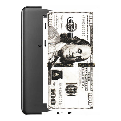 Samsung M/F/Note/Flip and C Phone Skins (All Models) - 100 Dollar Currency - Transparent Finish (T-01) Samsung Galaxy J8 2018