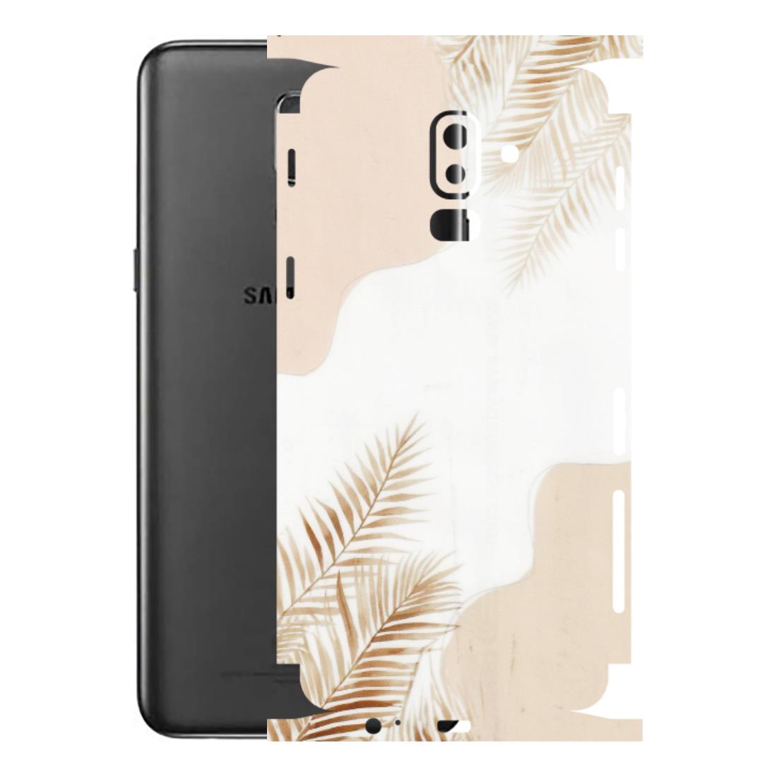 Samsung M/F/Note/Flip and C Phone Skins (All Models) - Gold Petals Abstract - Transparent Finish (T-08) Samsung Galaxy J8 2018