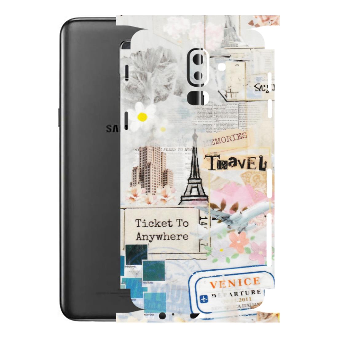 Samsung M/F/Note/Flip and C Phone Skins (All Models) - Travel Memories - Transparent Finish (T-09) Samsung Galaxy J8 2018