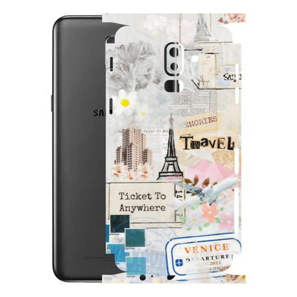 Samsung M/F/Note/Flip and C Phone Skins (All Models) - Travel Memories - Transparent Finish (T-09) Samsung Galaxy J8 2018