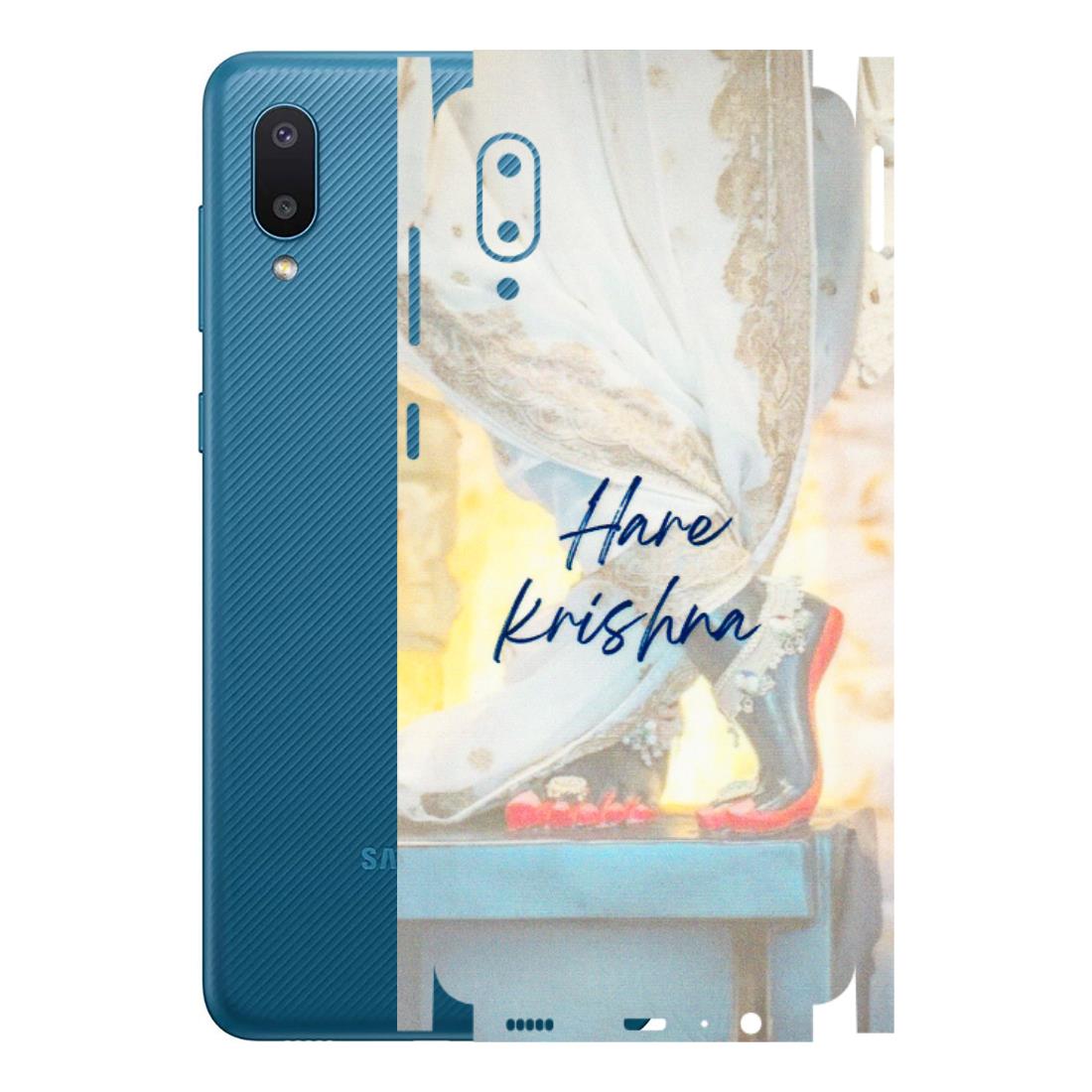 Samsung M/F/Note/Flip and C Phone Skins (All Models) - Hare Krishna - 3D Embossed Finish (L-03) Samsung Galaxy M02