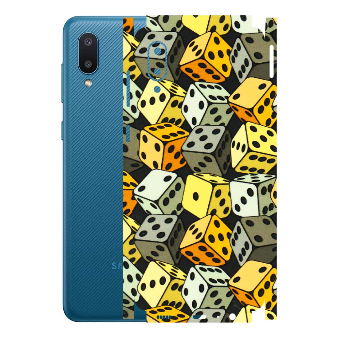 Samsung M/F/Note/Flip and C Phone Skins (All Models) - Dices Of Life - 3D Embossed Finish (L-04) Samsung Galaxy M02