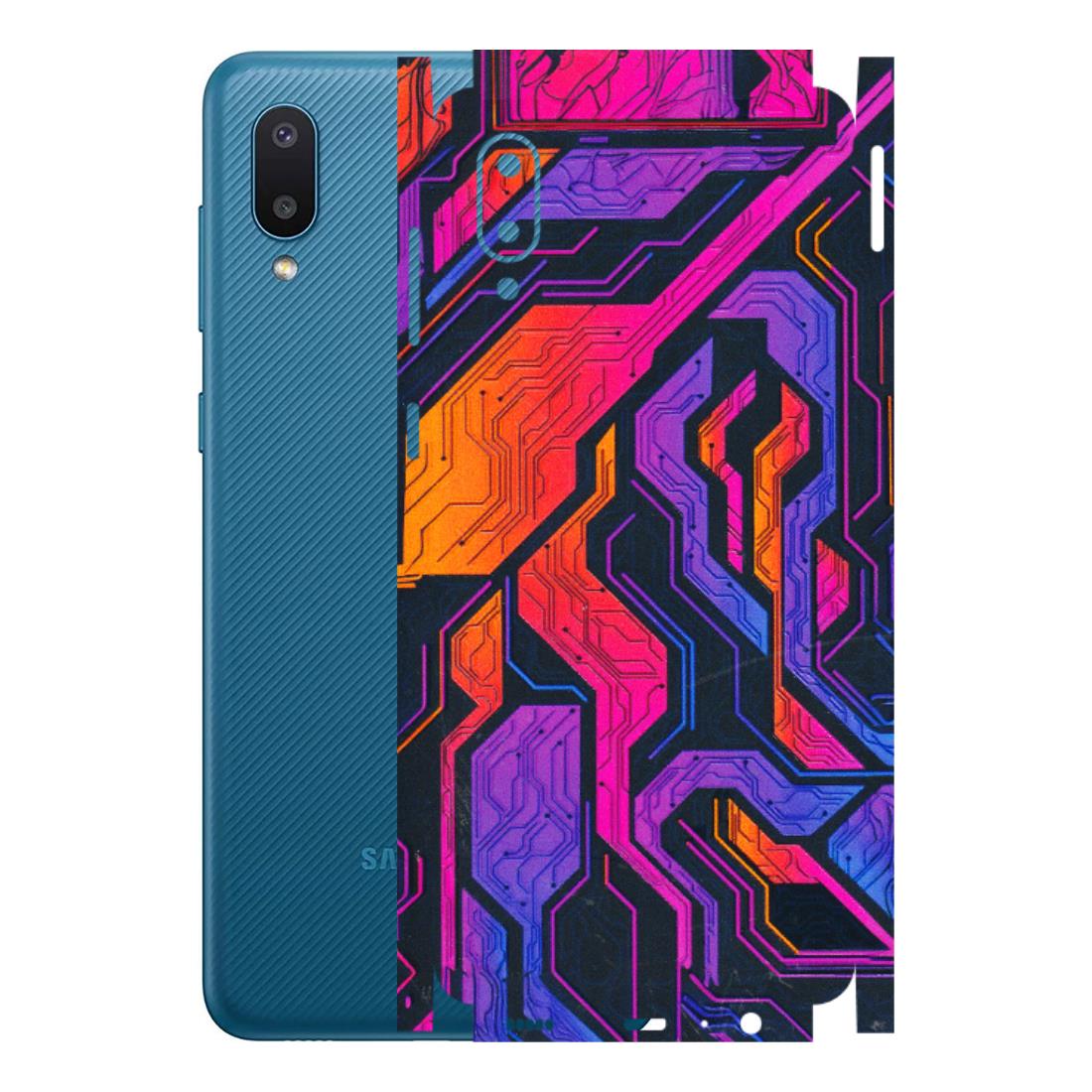 Samsung M/F/Note/Flip and C Phone Skins (All Models) - Tech Circuits Futuristic - 3D Embossed Finish (L-07) Samsung Galaxy M02