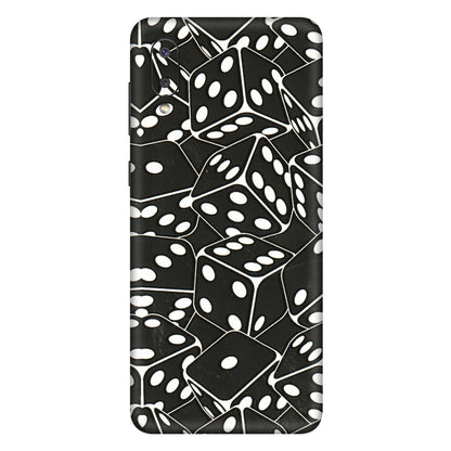 Samsung M/F/Note/Flip and C Phone Skins (All Models) - Big Black Dices - 3D Embossed Finish (L-106) Samsung Galaxy M02