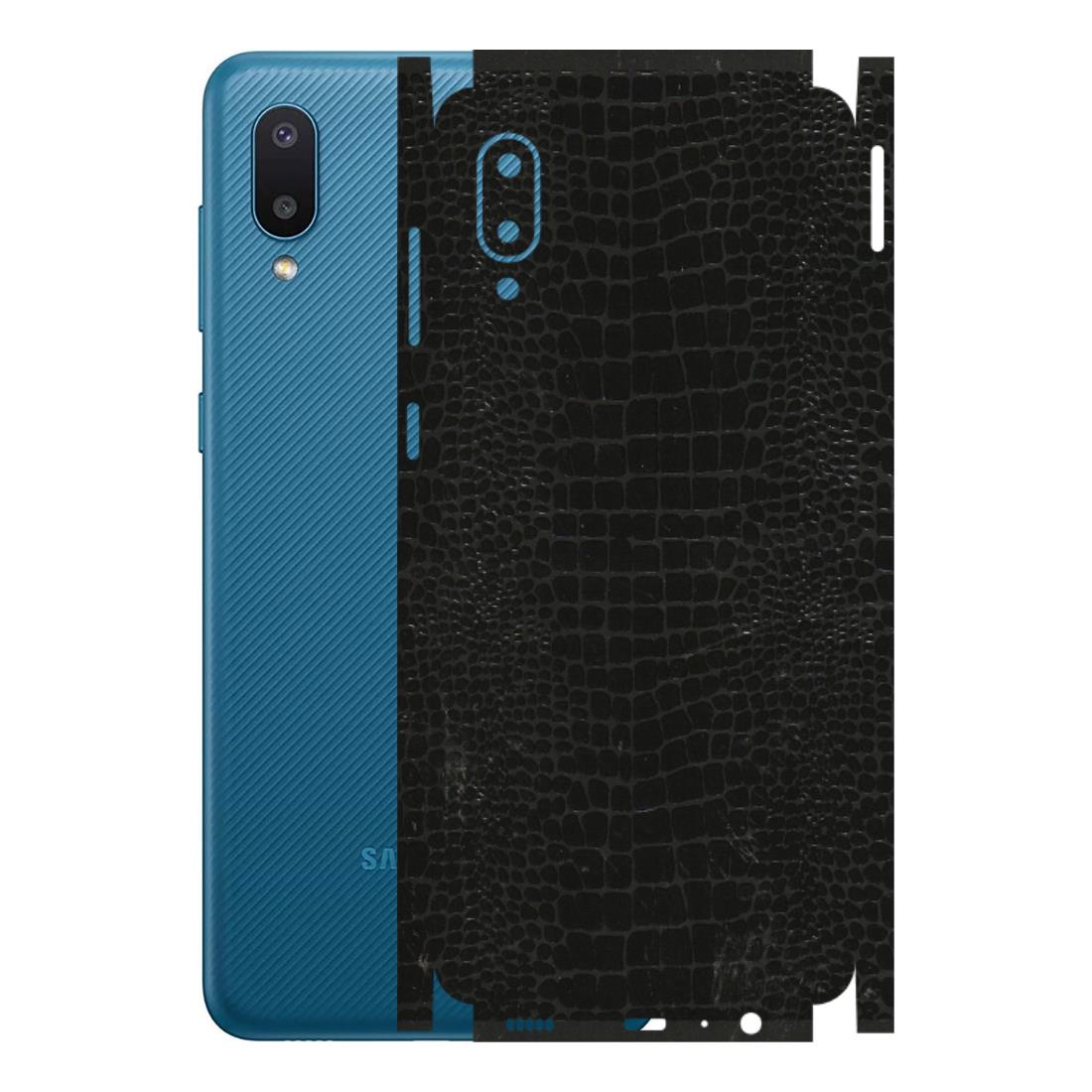 Samsung M/F/Note/Flip and C Phone Skins (All Models) - Snake Leather Black - 3D Embossed Finish (L-107) Samsung Galaxy M02