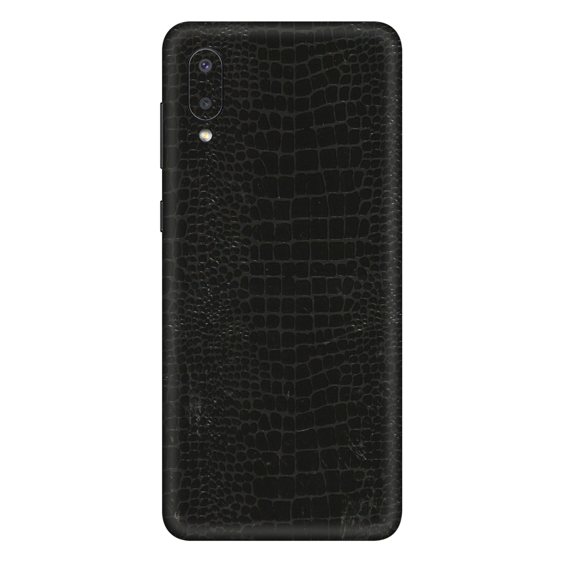 Samsung M/F/Note/Flip and C Phone Skins (All Models) - Snake Leather Black - 3D Embossed Finish (L-107) Samsung Galaxy M02