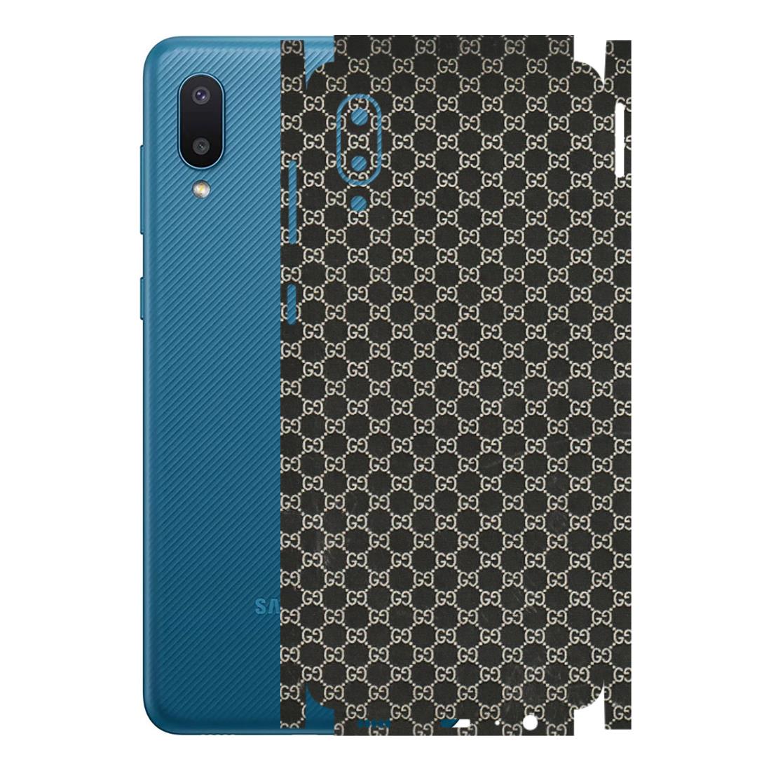 Samsung M/F/Note/Flip and C Phone Skins (All Models) - Black G Print - 3D Embossed Finish (L-109) Samsung Galaxy M02