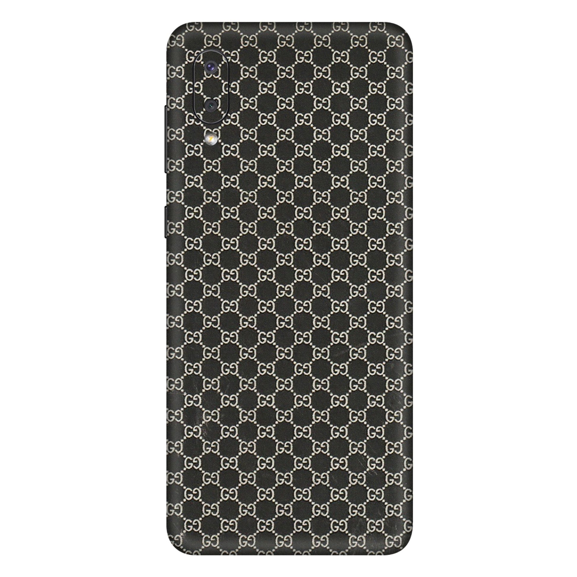 Samsung M/F/Note/Flip and C Phone Skins (All Models) - Black G Print - 3D Embossed Finish (L-109) Samsung Galaxy M02